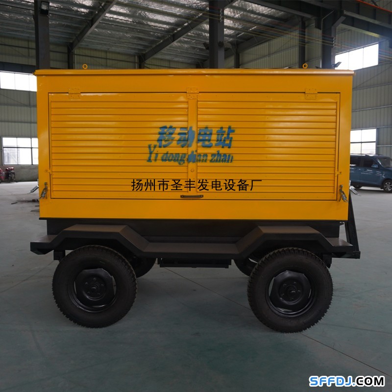 配套100KW柴油发电机组移动拖车价格